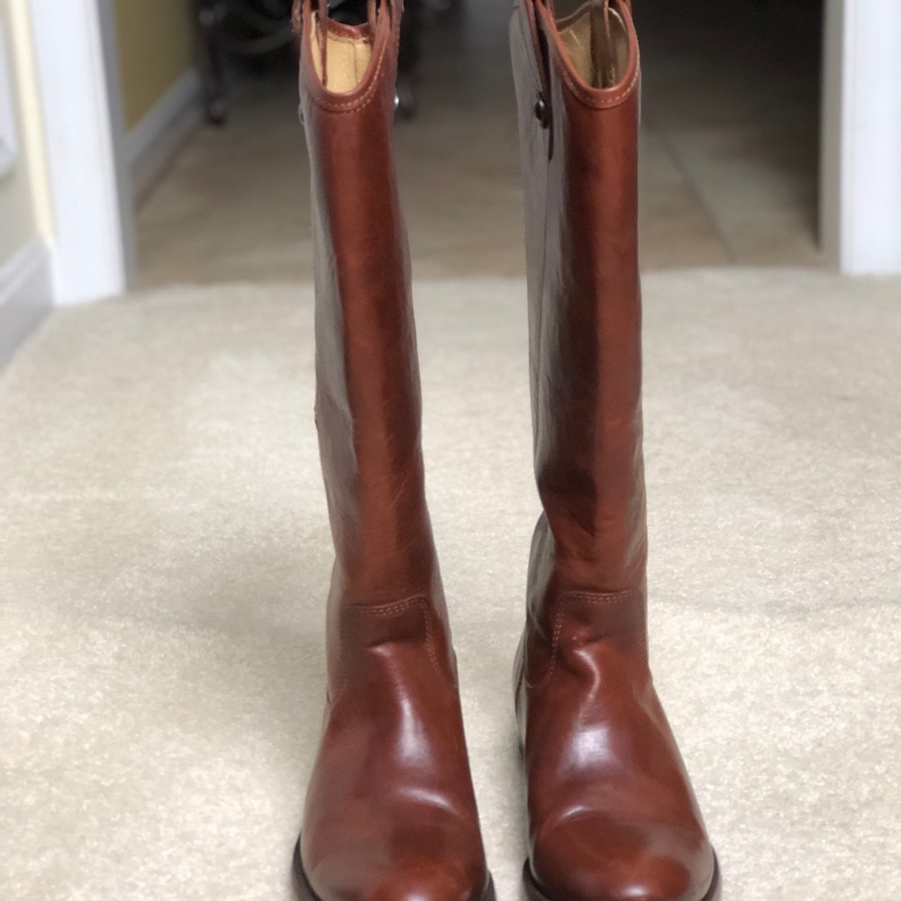 Frye Melissa button boots in cognac size 7.5 - Picture 3 of 7